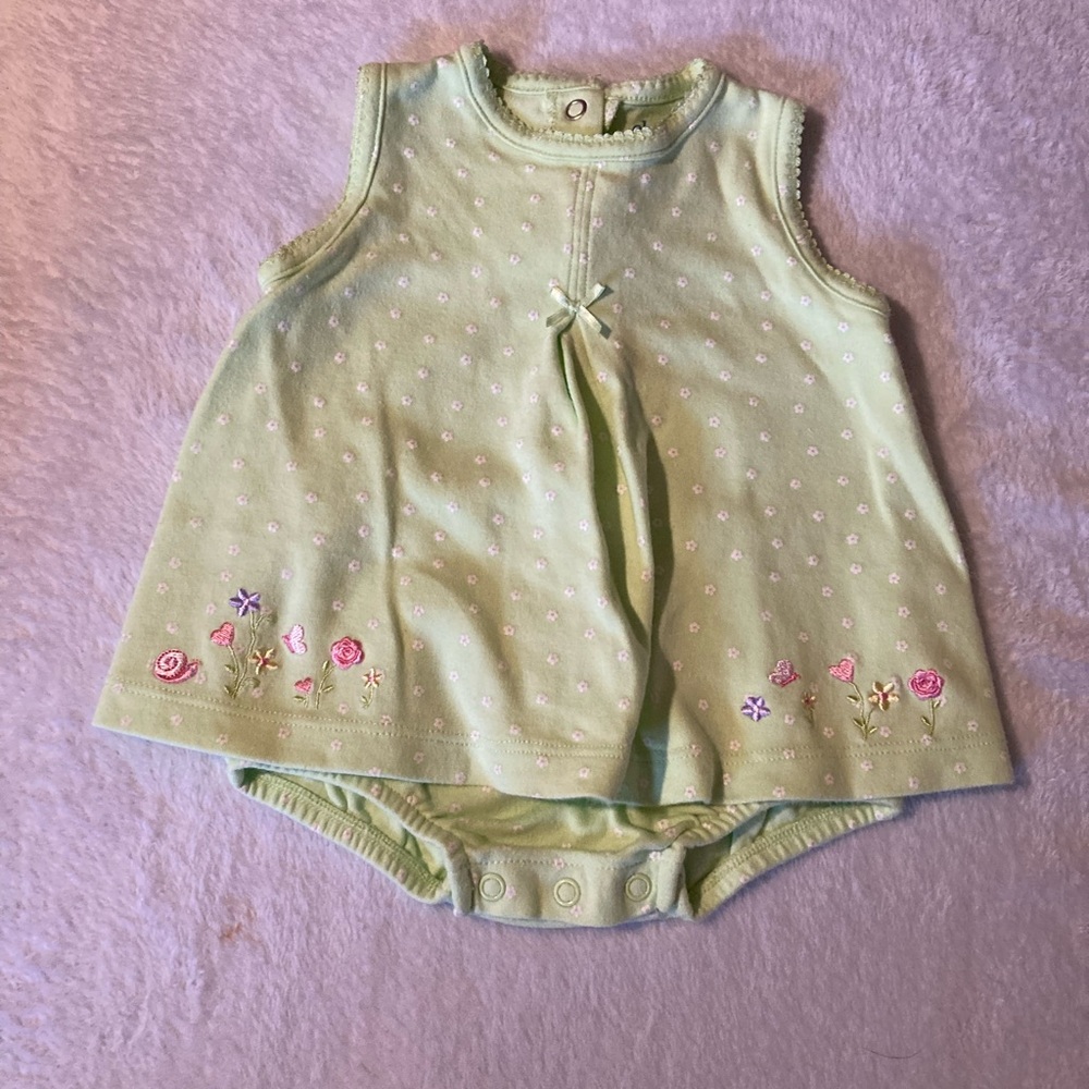 Child Of Mine Carter’s L Babygirl Green Spring Dress